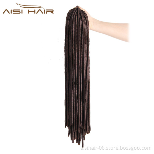 The Top Selling 18 inch Synthetic Dreadlocks Braids Hair Extensions High Temperature Colors Fiber Hair